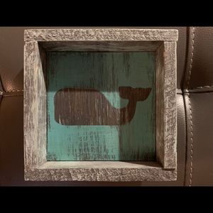 Wooden Whale Shadowbox Plaque